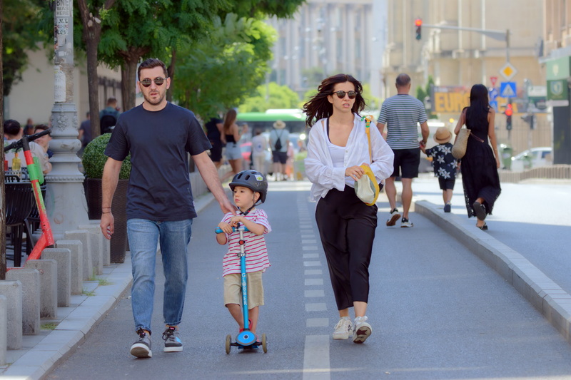 Young family walking 1